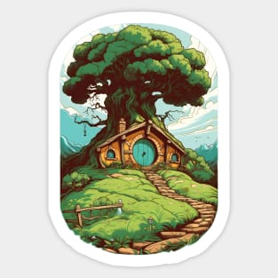 Round Door - Halfling Abode - Fantasy Sticker